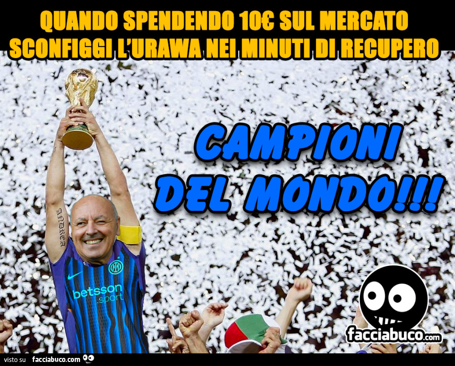 Quando spendendo 10€ sul mercato sconfiggi l'Urawa nei minuti di recupero… Campioni del Mondo