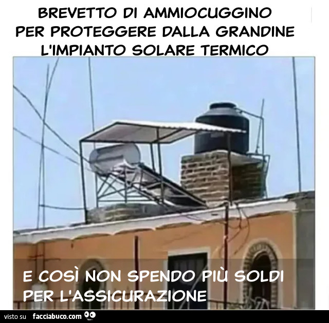 Brevetto per proteggere dalla grandine il solare termico