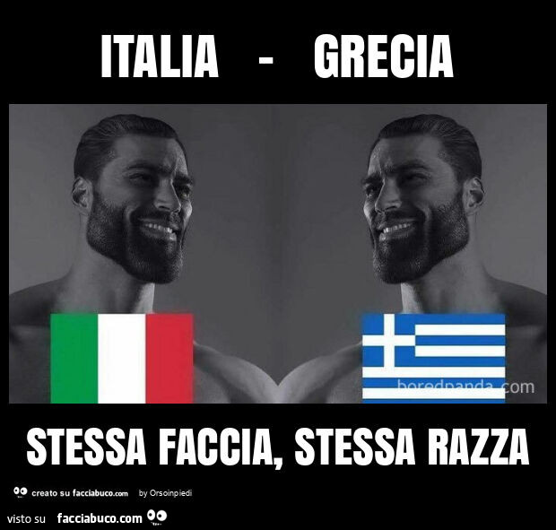 Italia - grecia stessa faccia, stessa razza