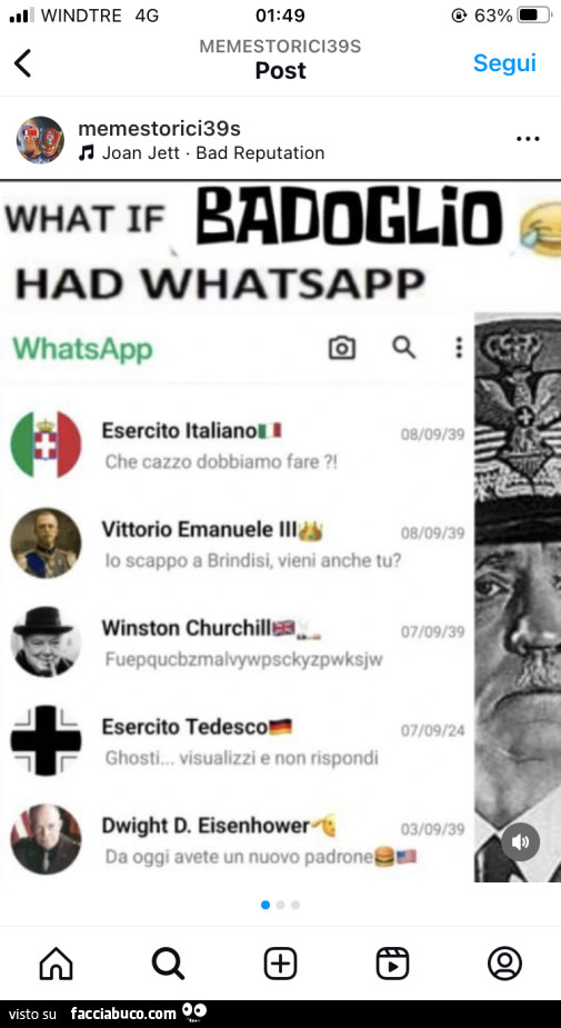 What if badoglio had whatsapp