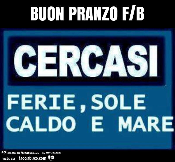 Buon pranzo f/b