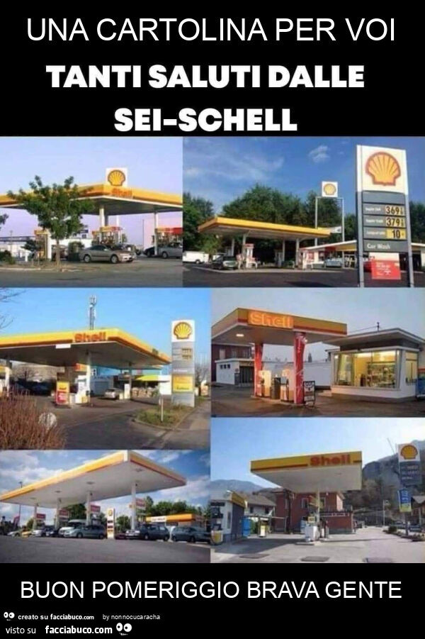 Una cartolina per voi buon pomeriggio brava gente