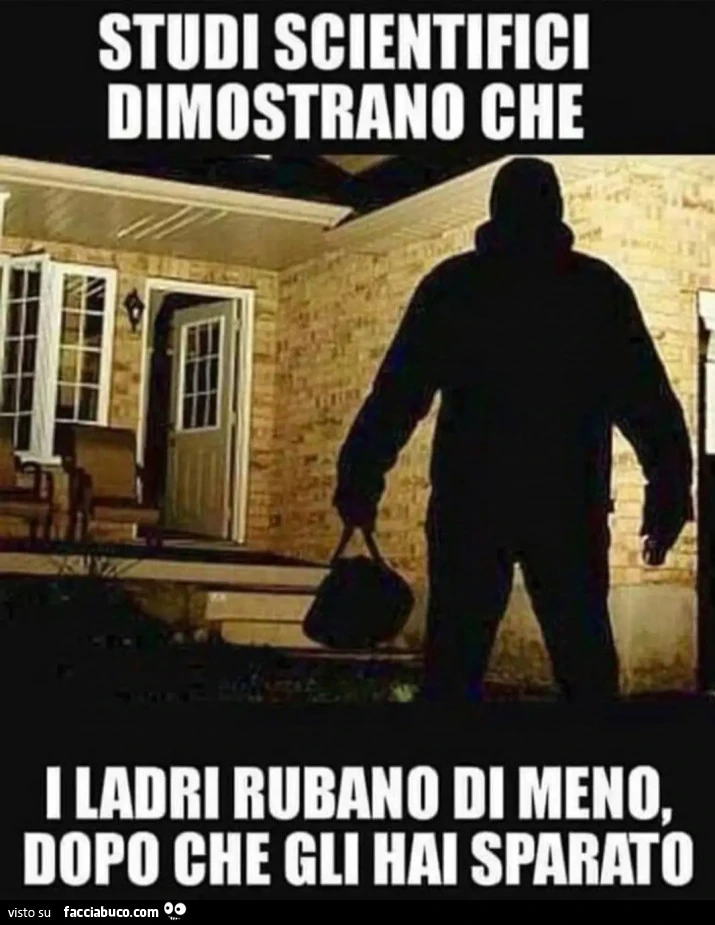 Sparare ai ladri