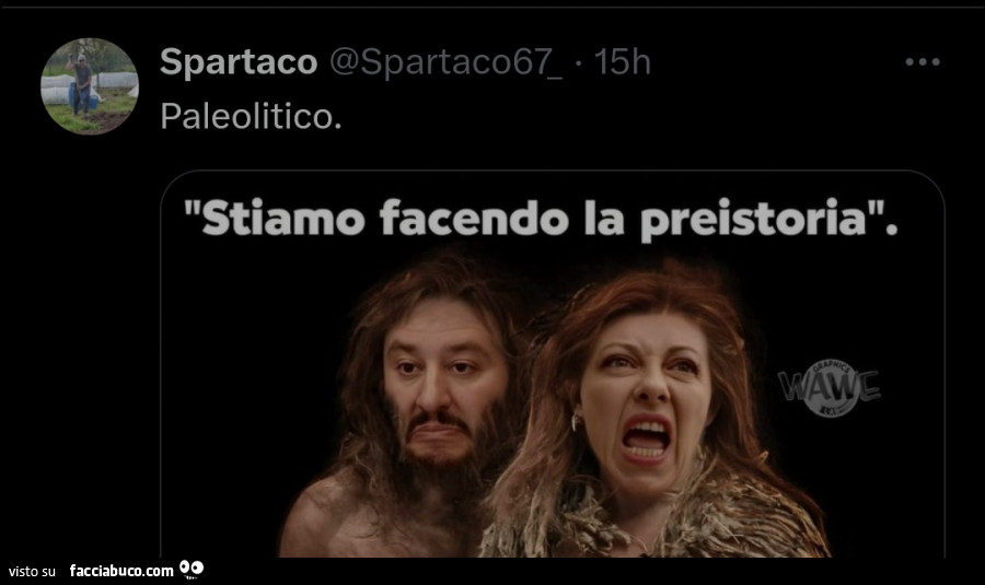 Stiamo facendo la preistoria