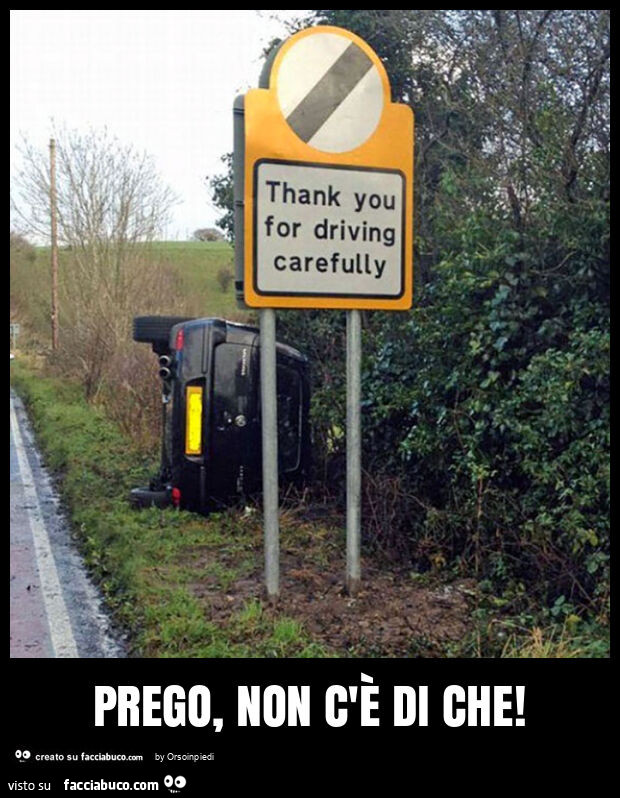 Prego, non c'è di che