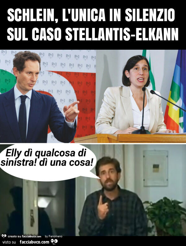 Schlein, l'unica in silenzio sul caso stellantis-elkann