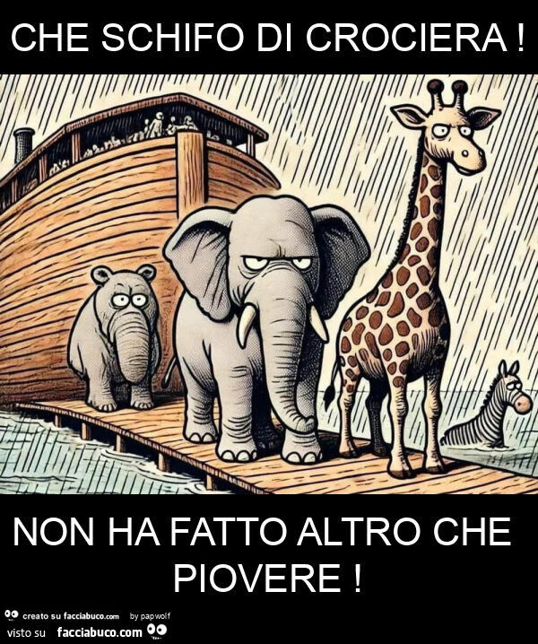 Che schifo di crociera! Non ha fatto altro che piovere