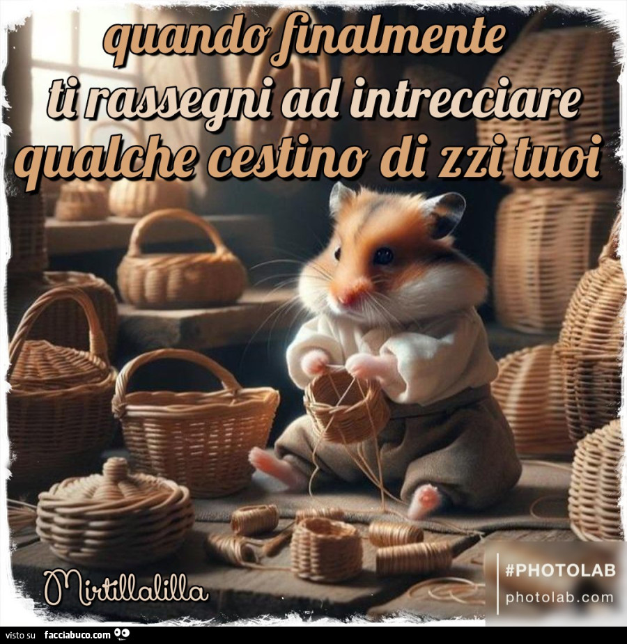Intrecciare cestino