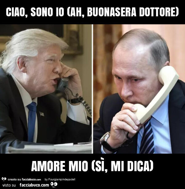 Ciao, sono io (ah, buonasera dottore) amore mio (sì, mi dica)