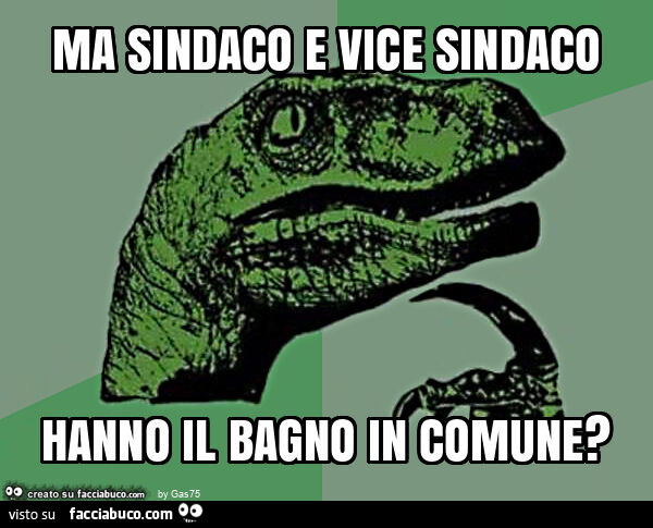 Ma sindaco e vice sindaco hanno il bagno in comune?