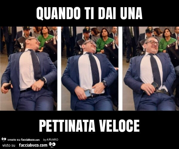 Quando ti dai una pettinata veloce