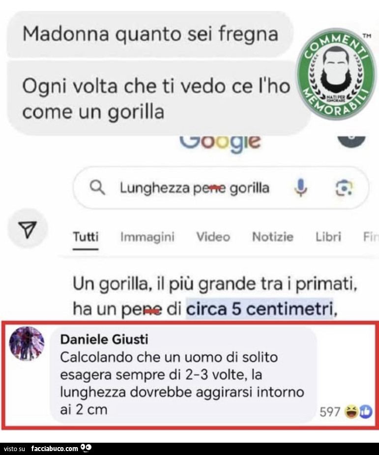 Madonna quanto sei fregna ogni volta che ti vedo ce l'ho come un gorilla vooge lunghezza pem gorilla tutti immagini video notizie libri fir un gorilla. Calcolando che un uomo di solito esagera sempre di 2-3 volte, la lunghezza dovrebbe aggirarsi into