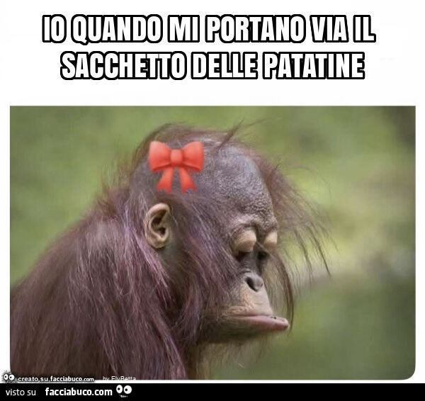 Io quando mi portano via il sacchetto delle patatine