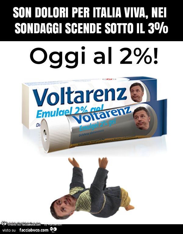 Son dolori per italia viva, nei sondaggi scende sotto il 3