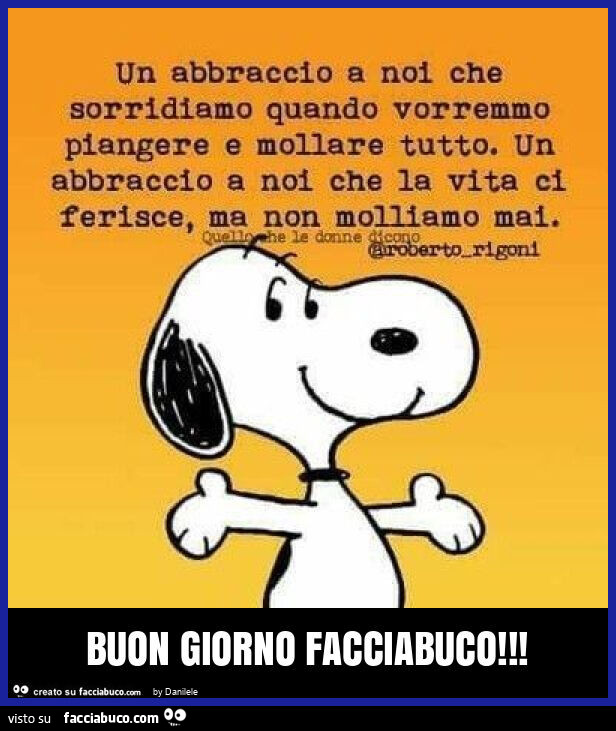 Buon giorno facciabuco