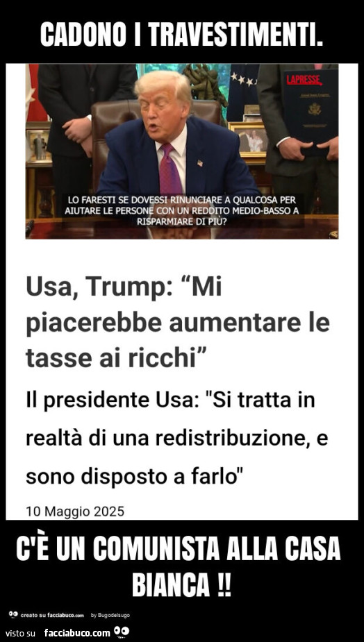 Cadono i travestimenti. C'è un comunista alla casa bianca