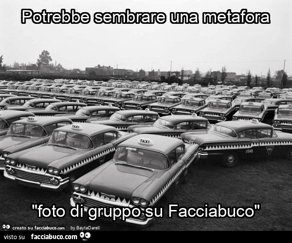Potrebbe sembrare una metafora "foto di gruppo su Facciabuco". Taxi-coccodrillo, Juan Guzman, 1958