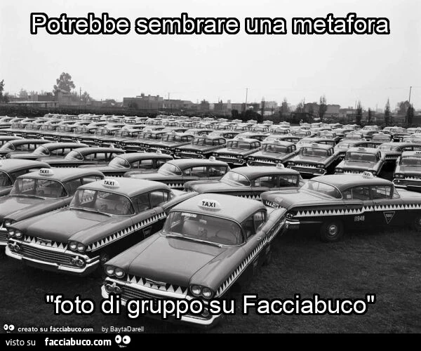 Potrebbe sembrare una metafora "foto di gruppo su Facciabuco". Taxi-coccodrillo, Juan Guzman, 1958