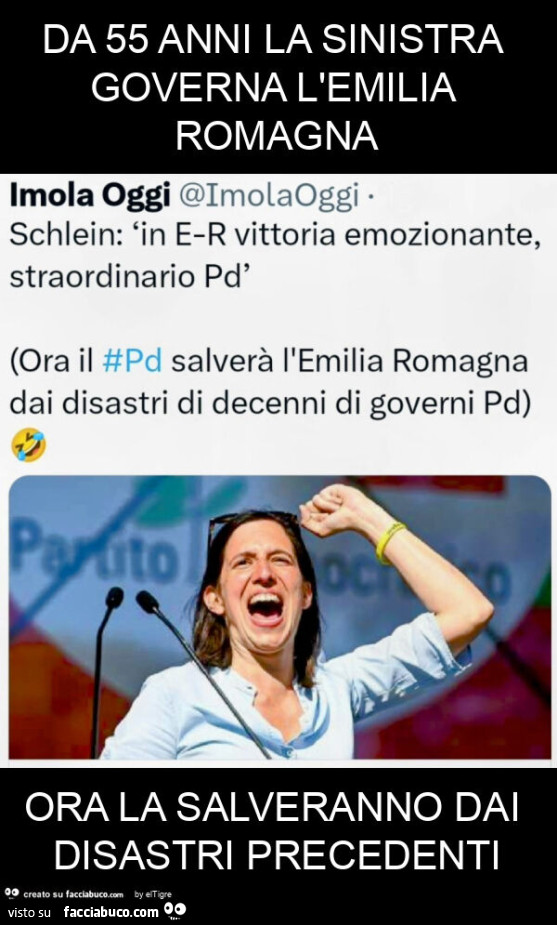 Da 55 anni la sinistra governa l'emilia romagna ora la salveranno dai disastri precedenti