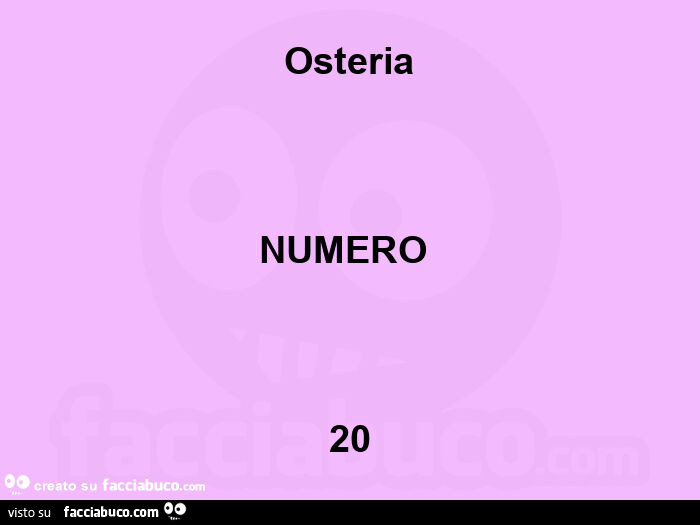 Osteria numero  20