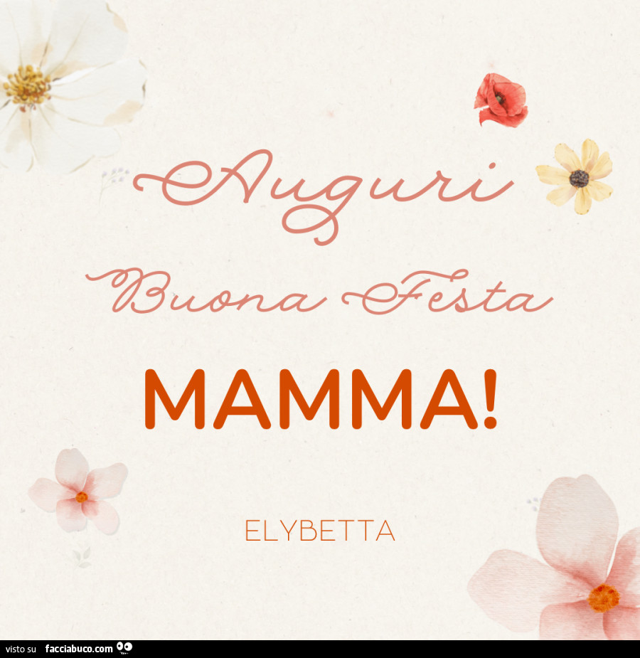 Auguri Buona Festa Mamma