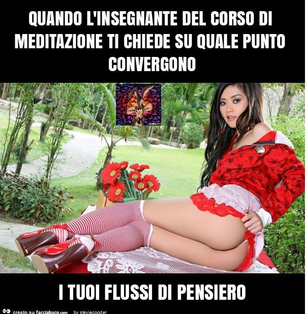 Quando l'insegnante del corso di meditazione ti chiede su quale punto convergono i tuoi flussi di pensiero