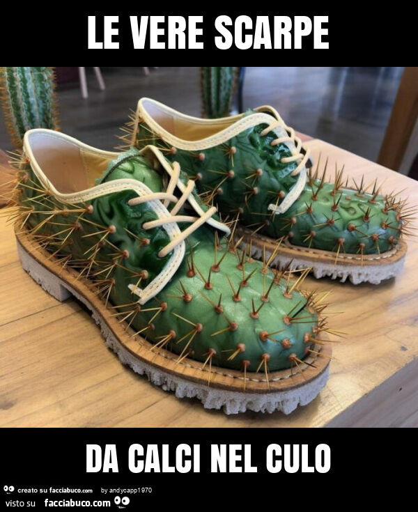 Le vere scarpe da calci nel culo