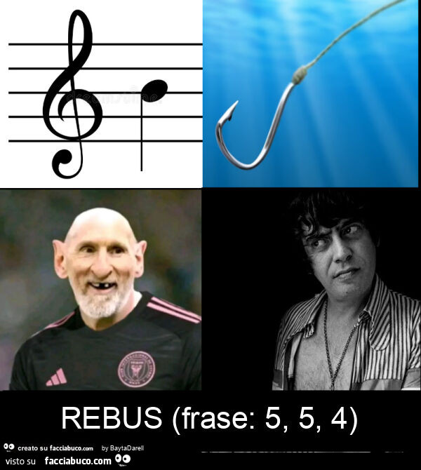 Rebus (frase: 5, 5, 4)