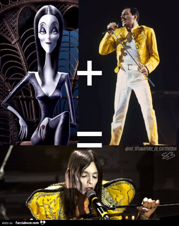 Morticia Freddie Mercury = Lucio Corsi