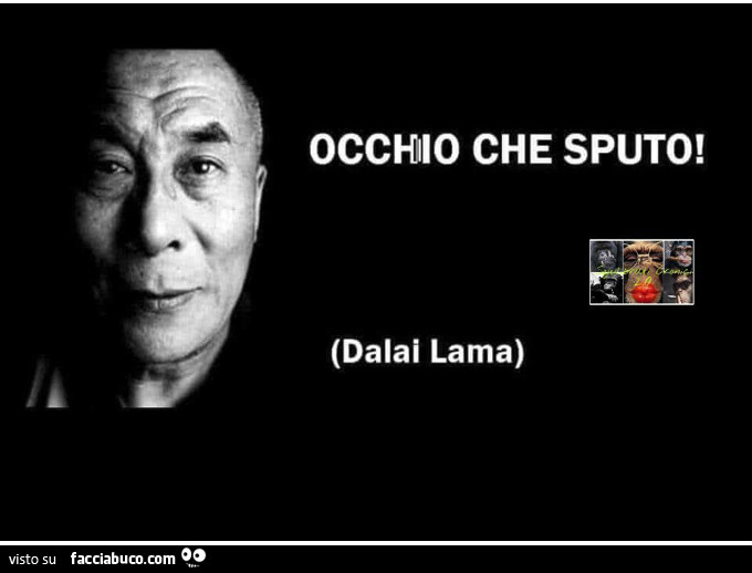 Occhio che sputo! Dalai Lama