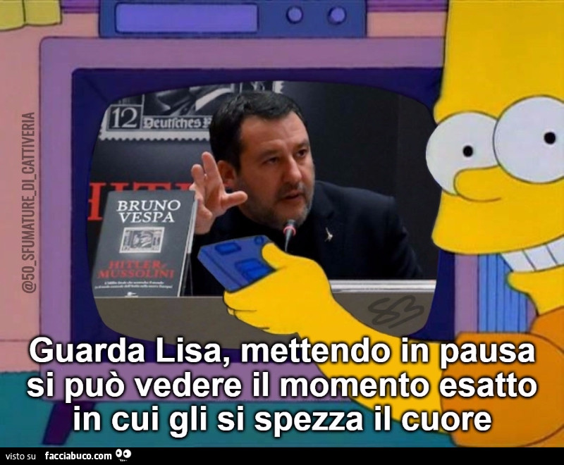 Guarda Lisa, mettendo in pausa si può vedere il momento esatto in cui gli si spezza il cuore