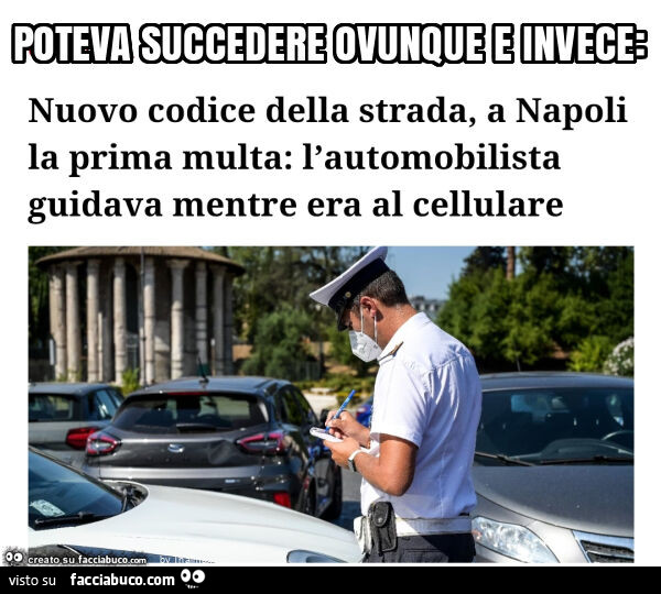 Poteva succedere ovunque e invece