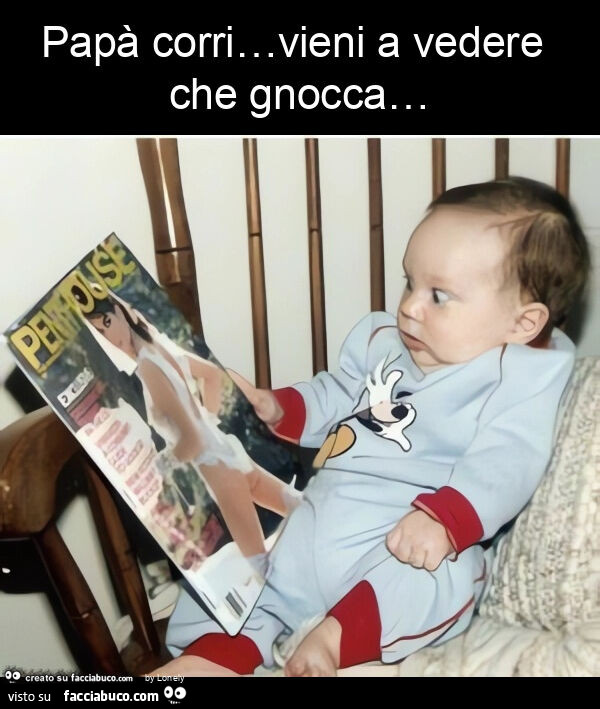 Papà corri… vieni a vedere che gnocca…
