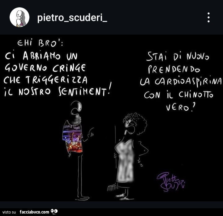 Ehi bro: ci abbiamo un governo cringe che triggerizza il nostro sentiment