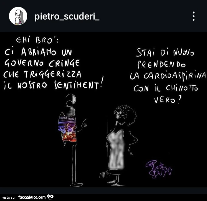 Ehi bro: ci abbiamo un governo cringe che triggerizza il nostro sentiment