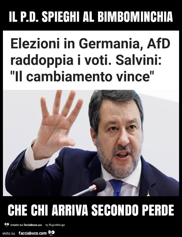 Il p. D. Spieghi al bimbominchia che chi arriva secondo perde