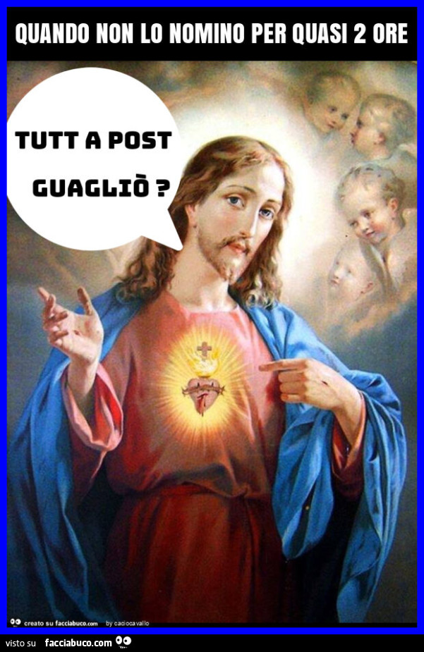 Quando non lo nomino per quasi 2 ore