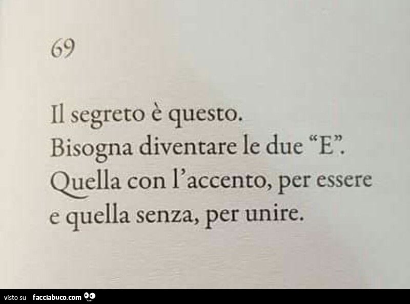 Essere e unire