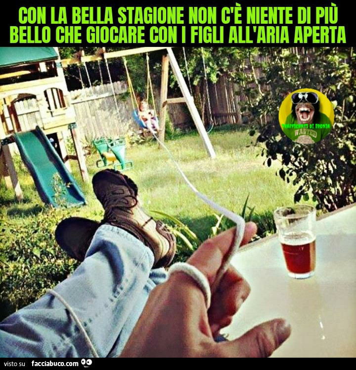 Con la bella stagione non c'è niente di più bello che giocare con i figli