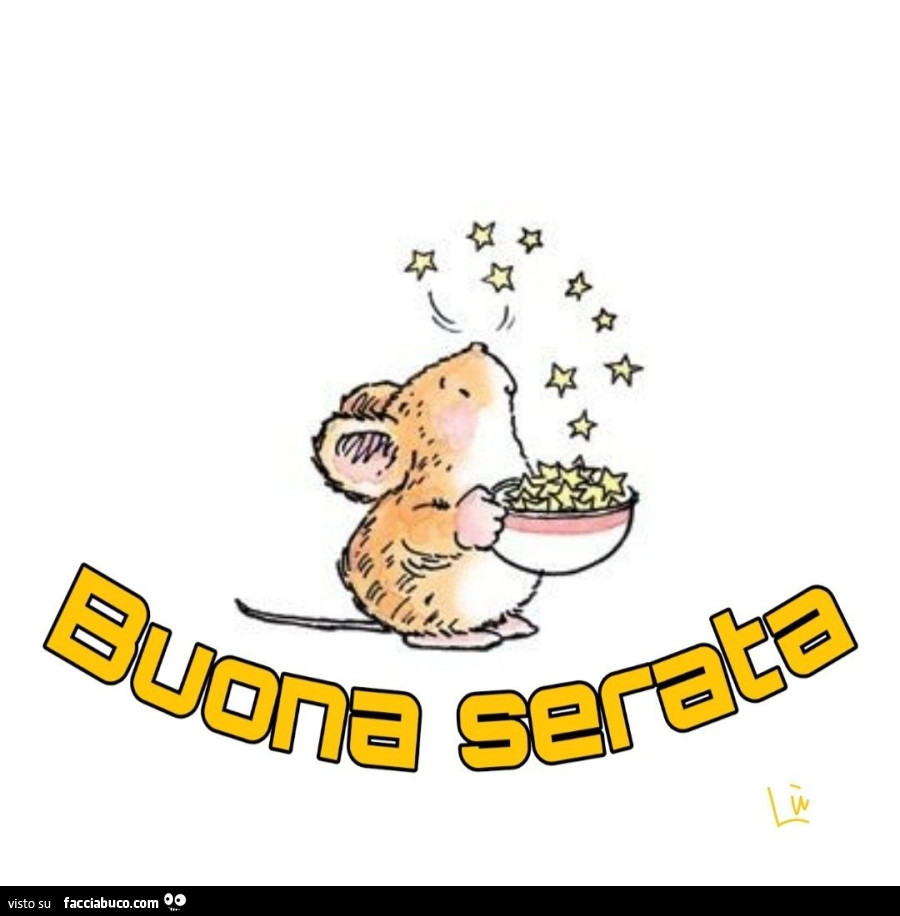 Buona serata da un topino