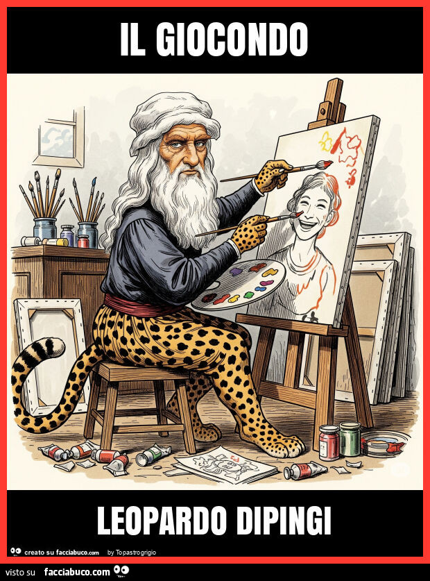 Il giocondo leopardo dipingi