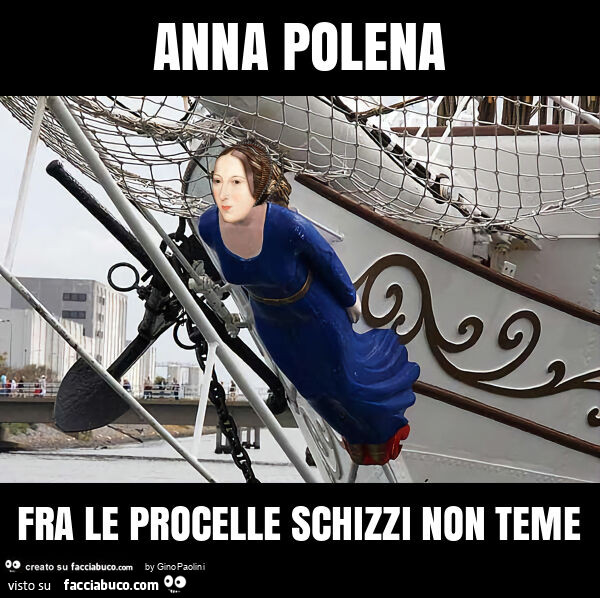 Anna polena fra le procelle schizzi non teme