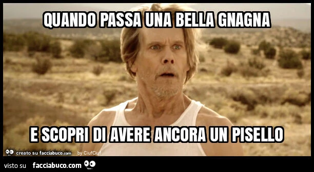 Quando passa una bella gnagna e scopri di avere ancora un pisello