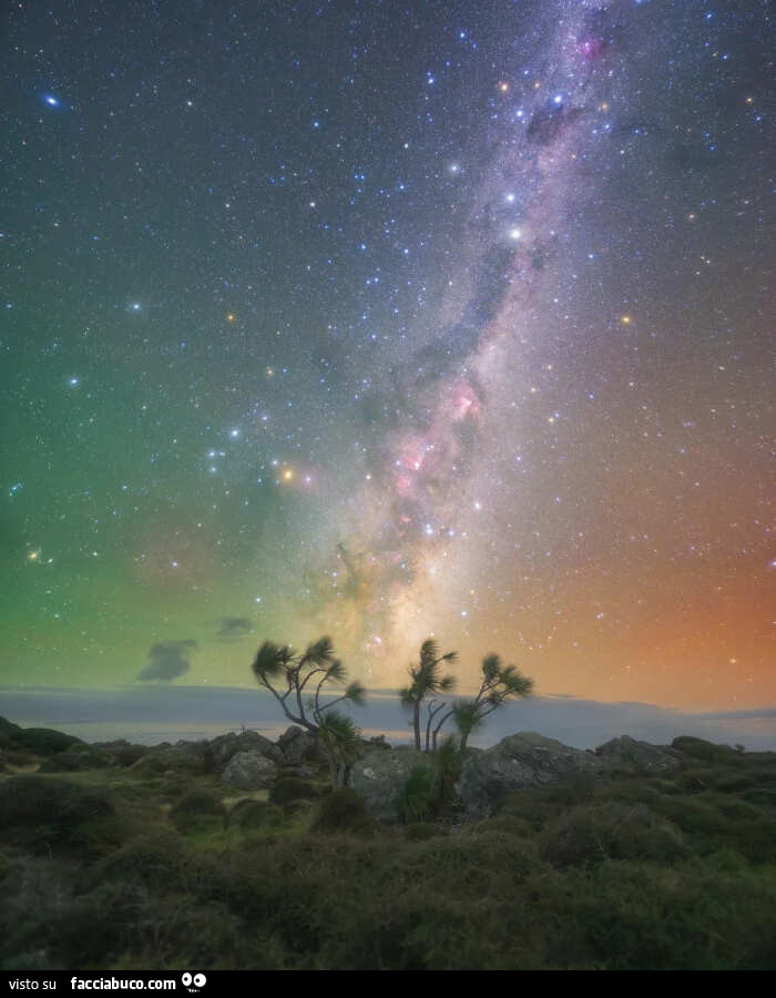Fotografia della Via Lattea dalla Nuova Zelanda