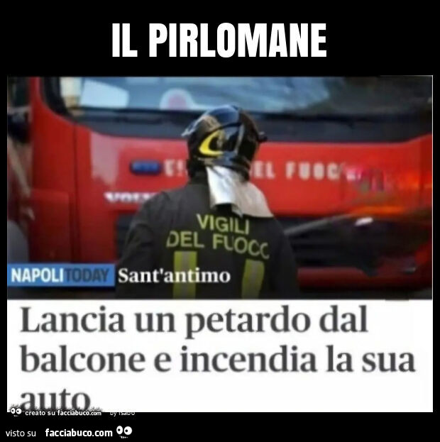 Il pirlomane lancia un petardo dal balcone e incendia la sua auto Napoli