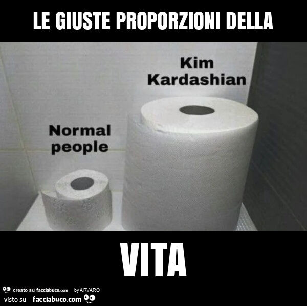Le giuste proporzioni della vita