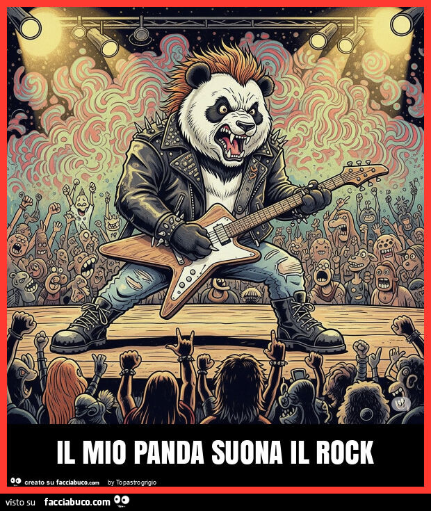 Il mio panda suona il rock