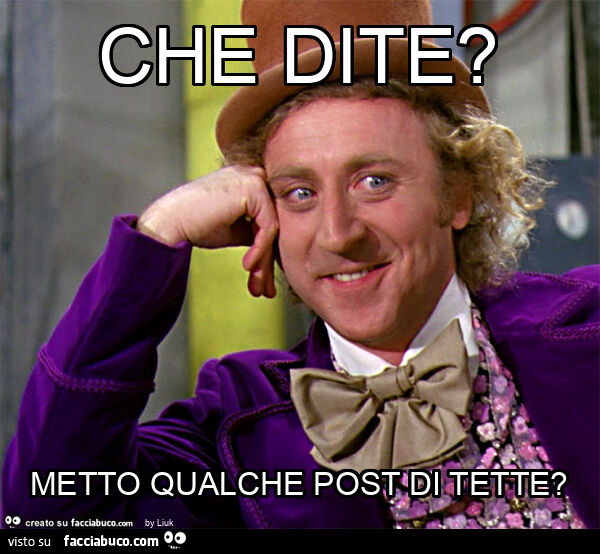 Che dite? Metto qualche post di tette?