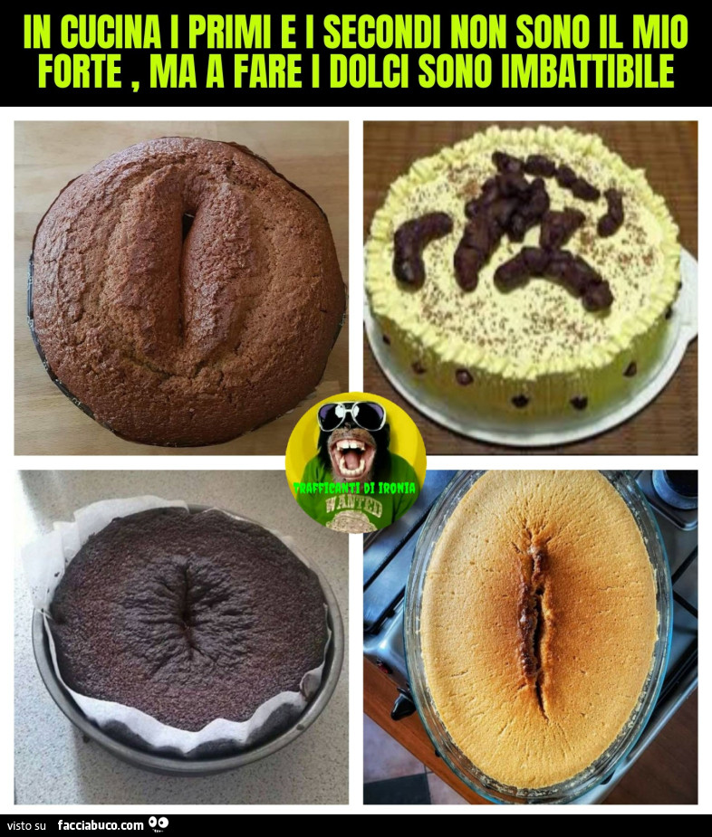 In cucina i primi e i secondi non sono il mio forte ma a fare i dolci sono imbattibile