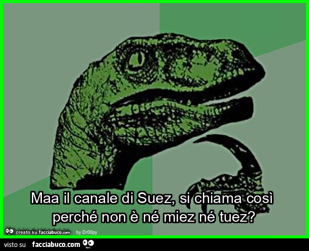 Maa il canale di suez, si chiama così perché non è né miez né tuez?